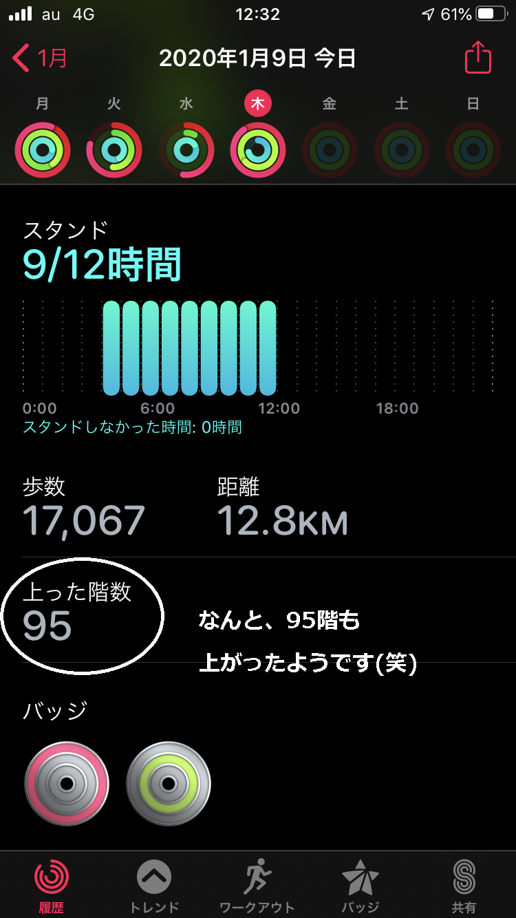 登った階段数