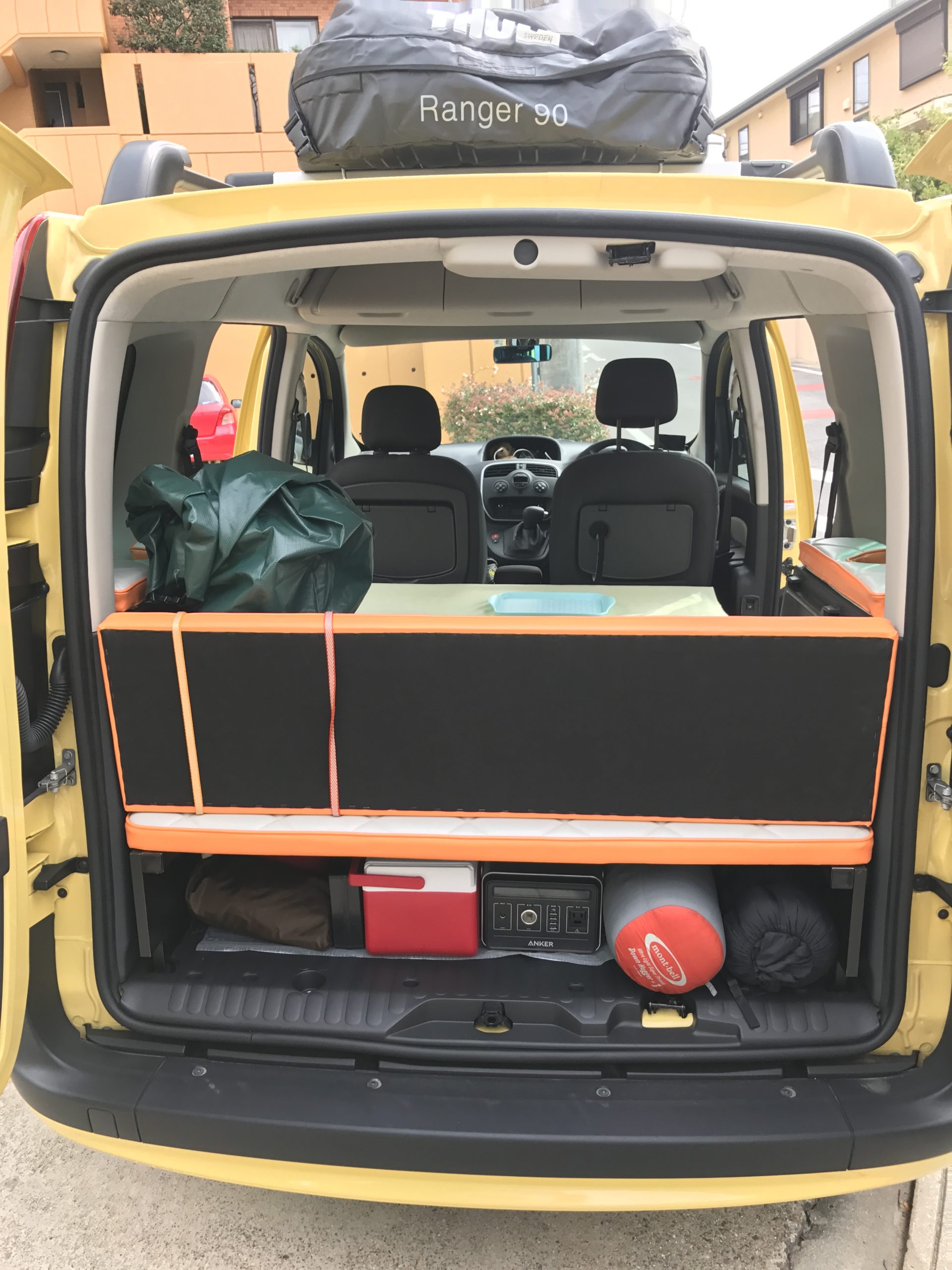 最近のキャンプ道具車載風景