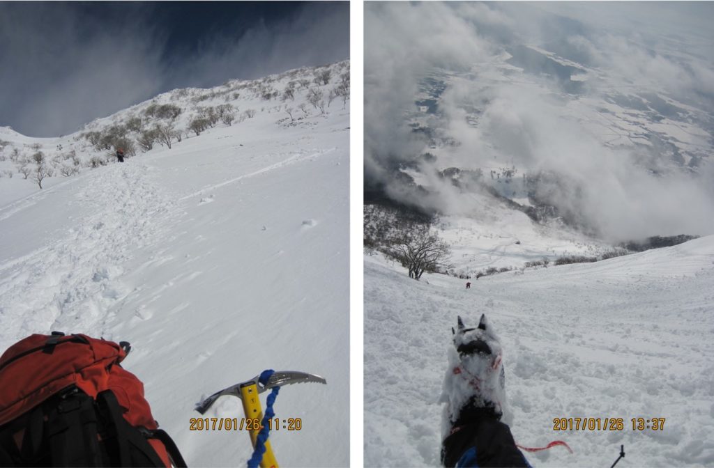 伊吹山で冬登山 難易度は低いが ピッケル 重アイゼンは装備
