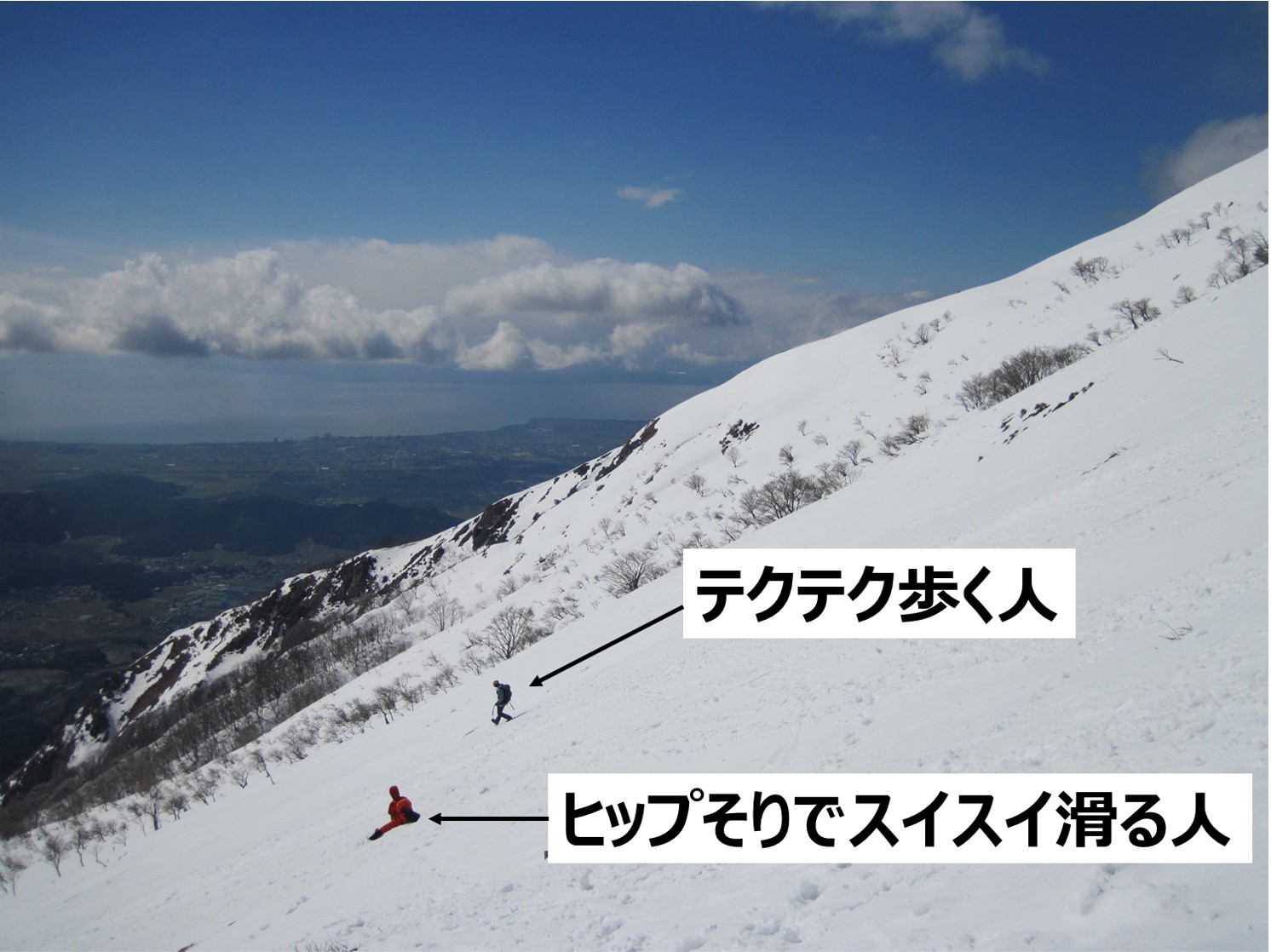 伊吹山で冬登山｜ヒップそりでスイスイ滑る