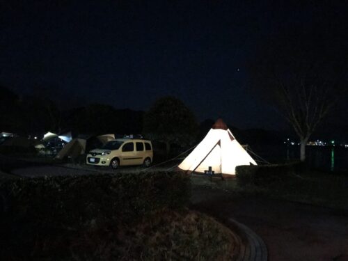 孫太郎オートキャンプ場の夜